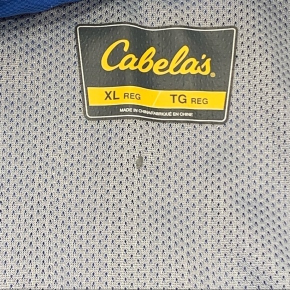 Cabelas Men's Vented Lightweight Fishing Shirt 4most UPF 30 Blue Size XL - Picture 9 of 13